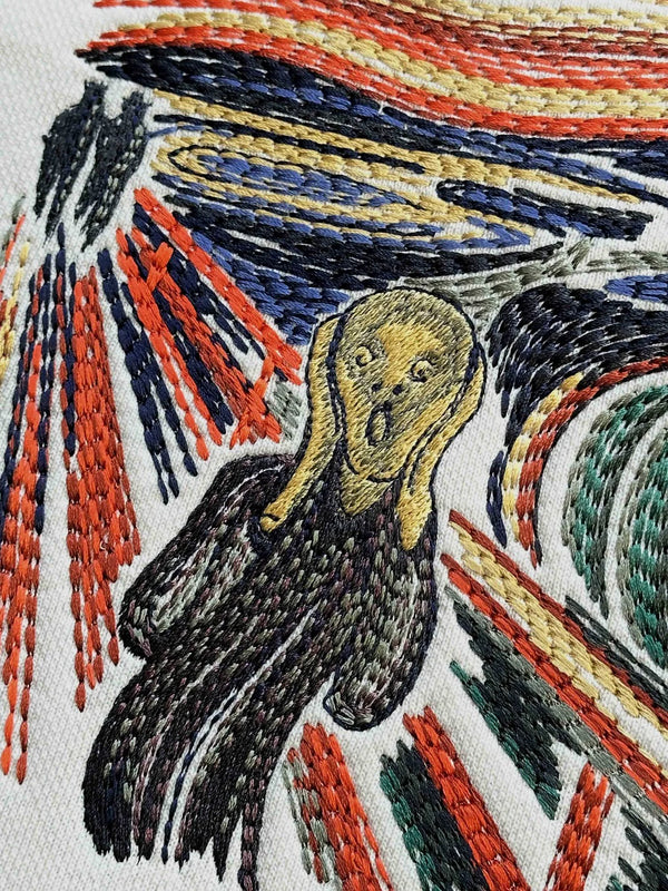 The Scream – Embroidered Expression of Chaos