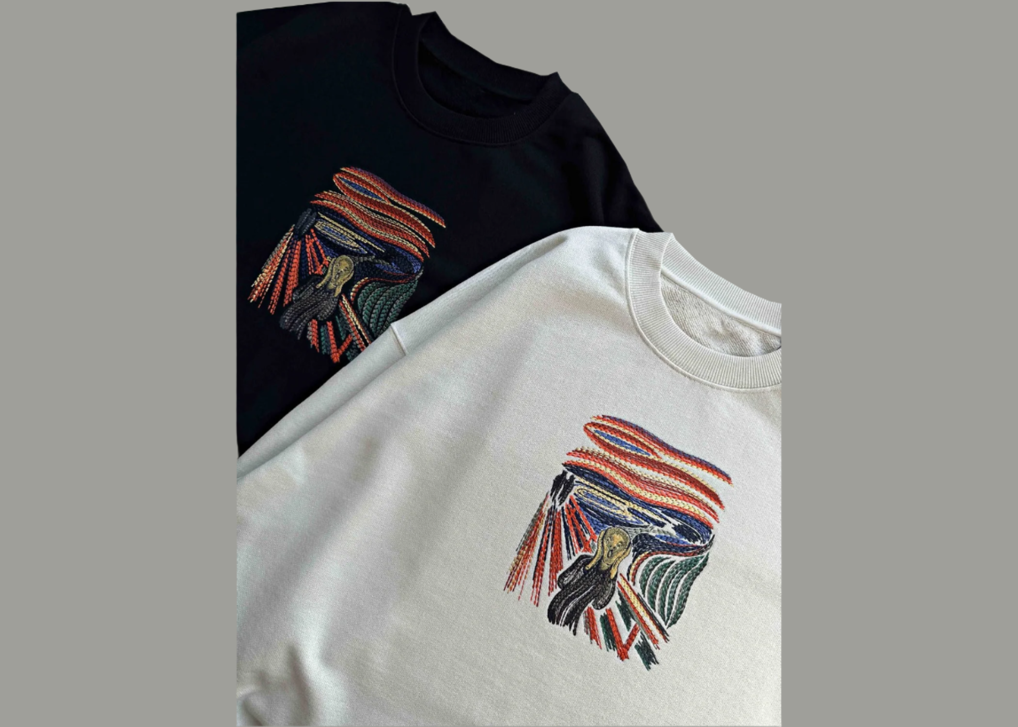 The Scream – Embroidered Expression of Chaos