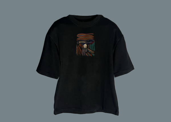 The Scream – Embroidered Expression of Chaos
