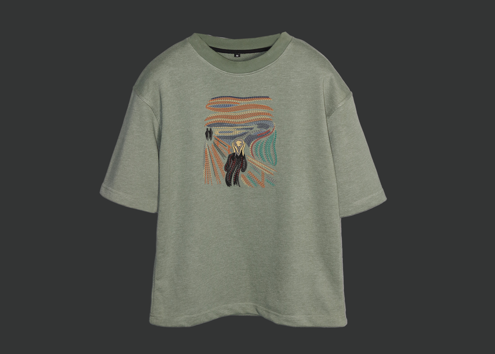The Scream – Embroidered Expression of Chaos